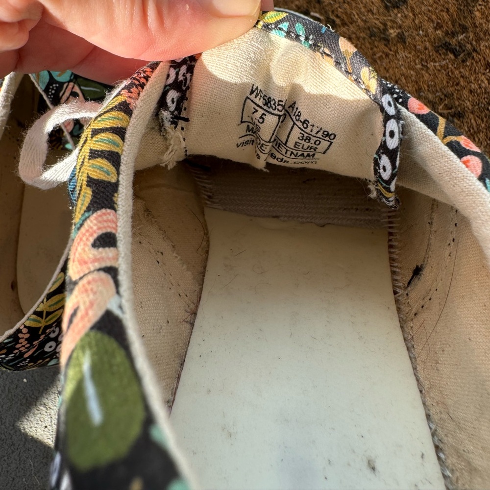 Keds Rifle Paper Floral Sneakers size 7.5 - Picture 8 of 8